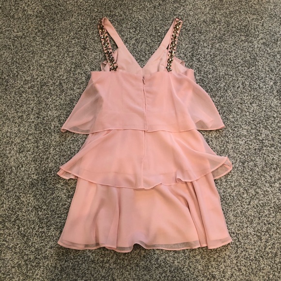 BCBG pink tiered ruffle Carlotta dress - Picture 6 of 8